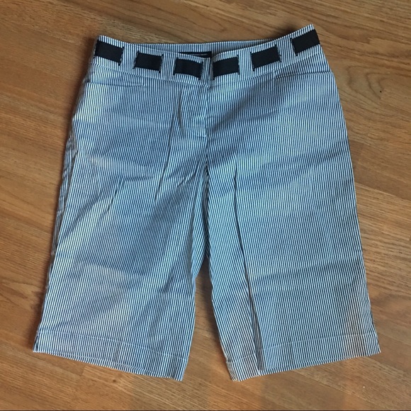 INC navy striped shorts. NWOT. - Picture 2 of 4